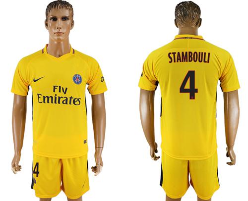Paris Saint-Germain #4 Stambouli Away Soccer Club Jersey